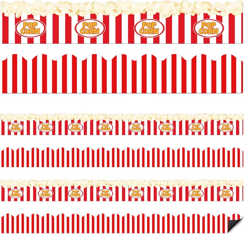 CPicdn 24Pcs Back to School Magnetic Borders for Classroom Whiteboard, Popcorn Magnetic Bulletin Board Borders Trims Chalkboard Strips for Teachers Parents DIY Home School Office Decoration Supplies - Image 1